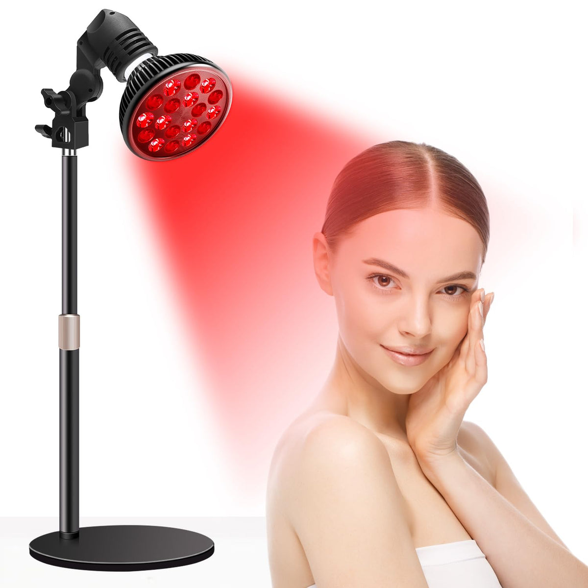Lampe Aumtrly: lumière rouge 660nm et infrarouge 850nm pour le visage.