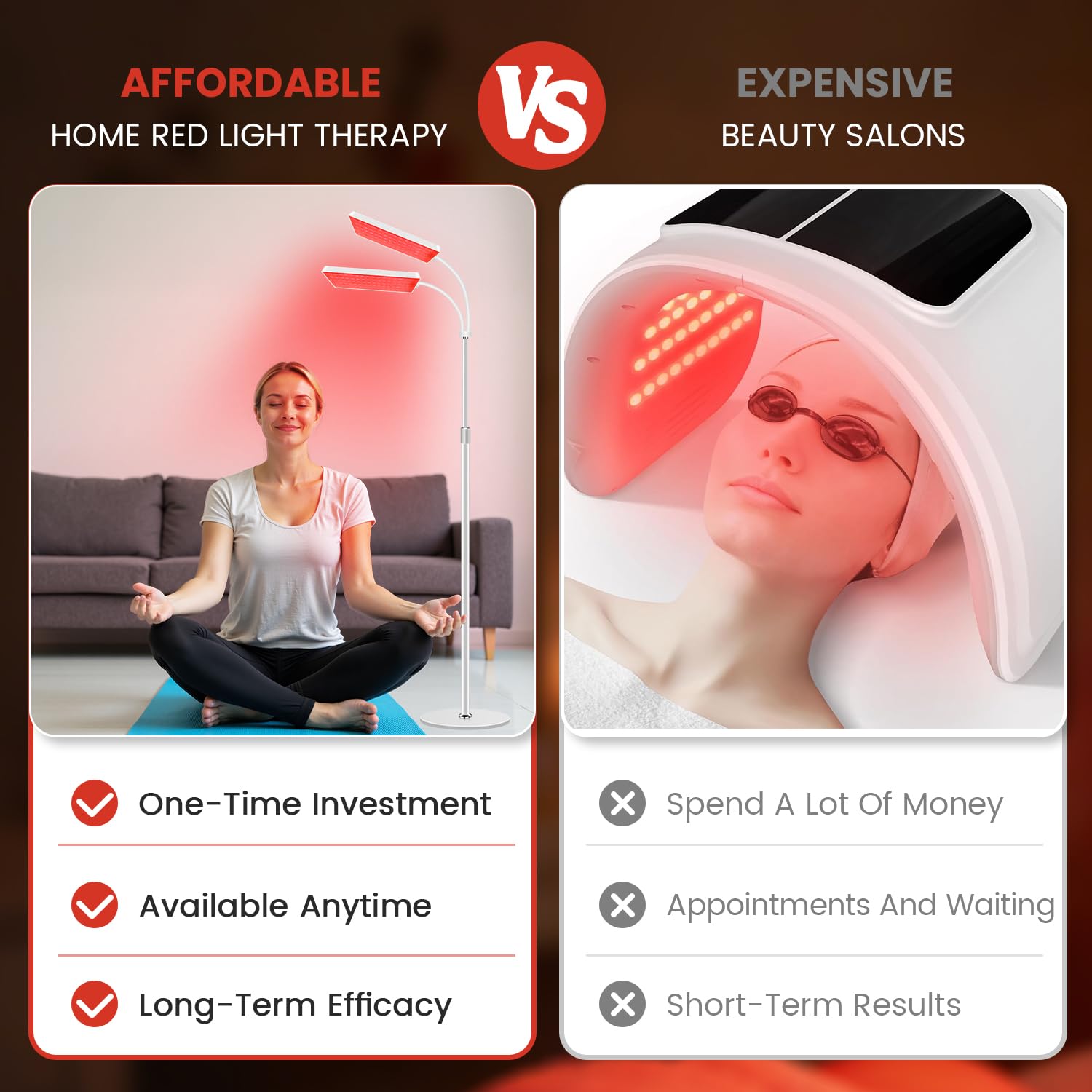 Minuterie 30 minutes et 5 niveaux d’intensité pour personnaliser l’usage.