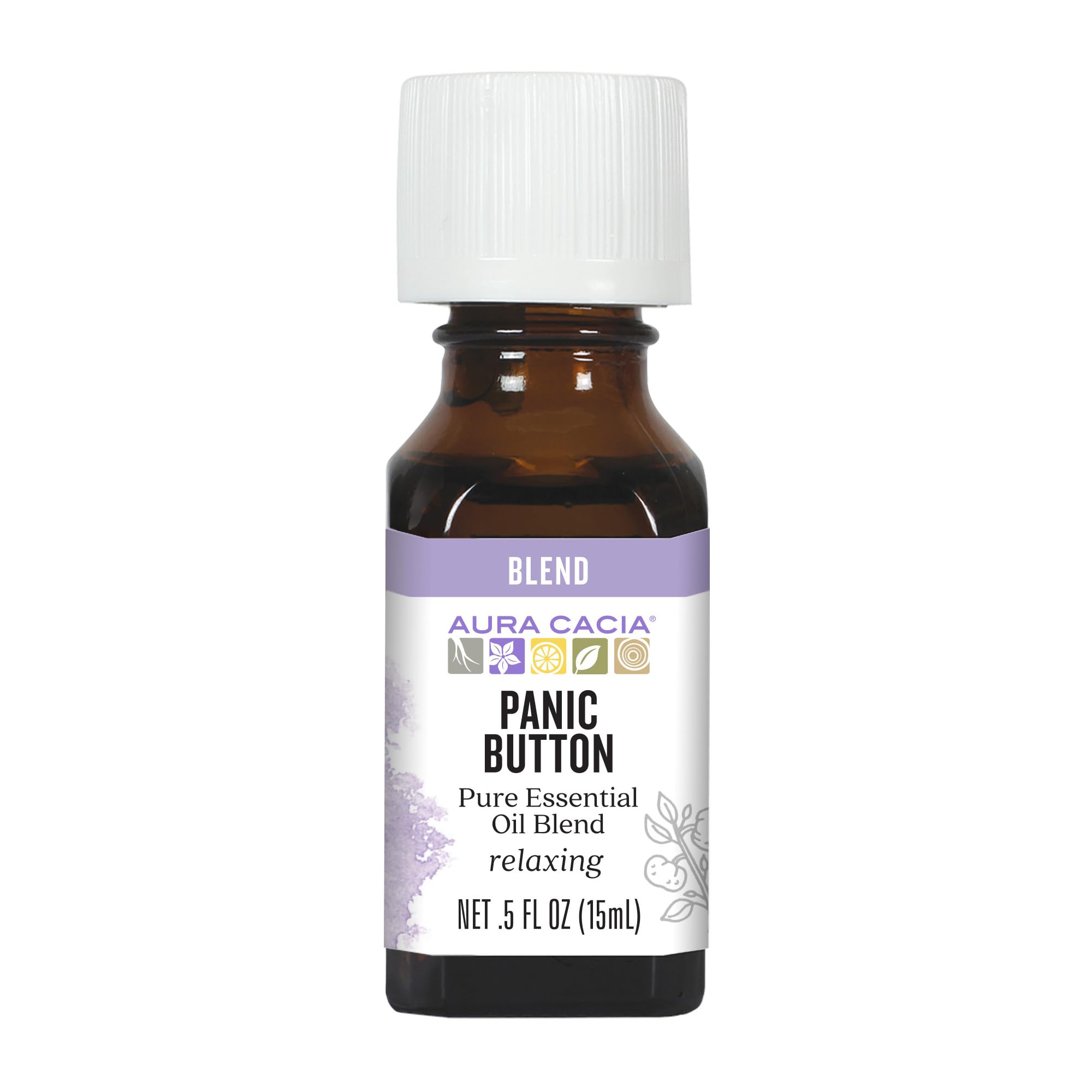 Aura Cacia Bouton Panique Neroli et Rose – bouteille, arôme apaisant pour relaxer l'esprit