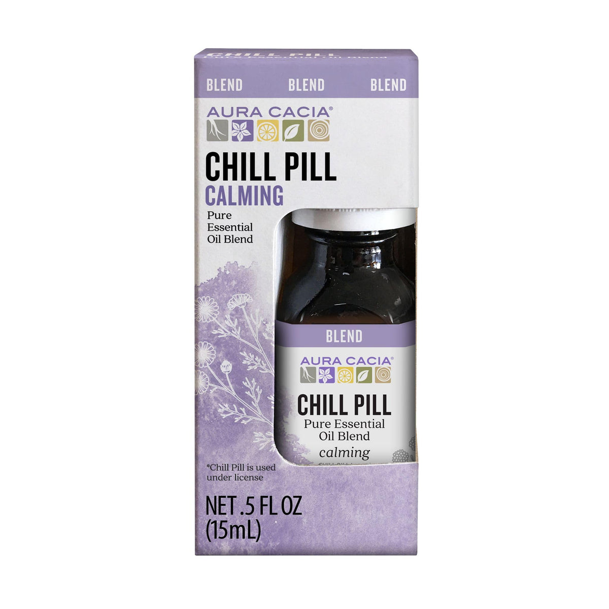 Aura Cacia Chill Pill: bouteille pour diffuseur, crée une ambiance apaisante à la maison.