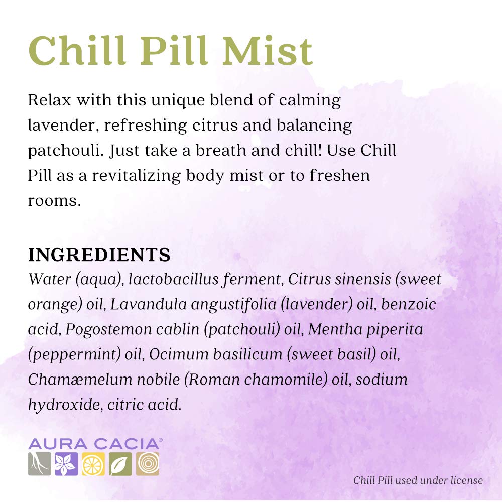 Diffusion voiture Aura Cacia Chill Pill, ambiance calme en trajet