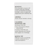 Aura Cacia Chill Pill massage apaisant pour calmer l'esprit et les tensions.