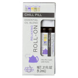 Aura Cacia Chill Pill Roll-On : Bouteille prête à l’emploi pour application ciblée et rapide.