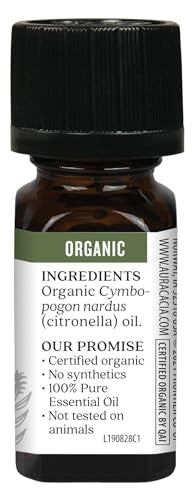 Aura Cacia Citronnelle: mélange avec huiles porteuses pour soins corporels rafraîchissants.