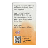Aura Cacia Citrus Burst – composition citronnée: orange, citron, lime pour fraîcheur.