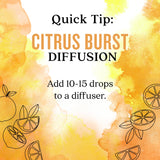 Aura Cacia Citrus Burst – étiquette responsable et traçabilité des huiles.