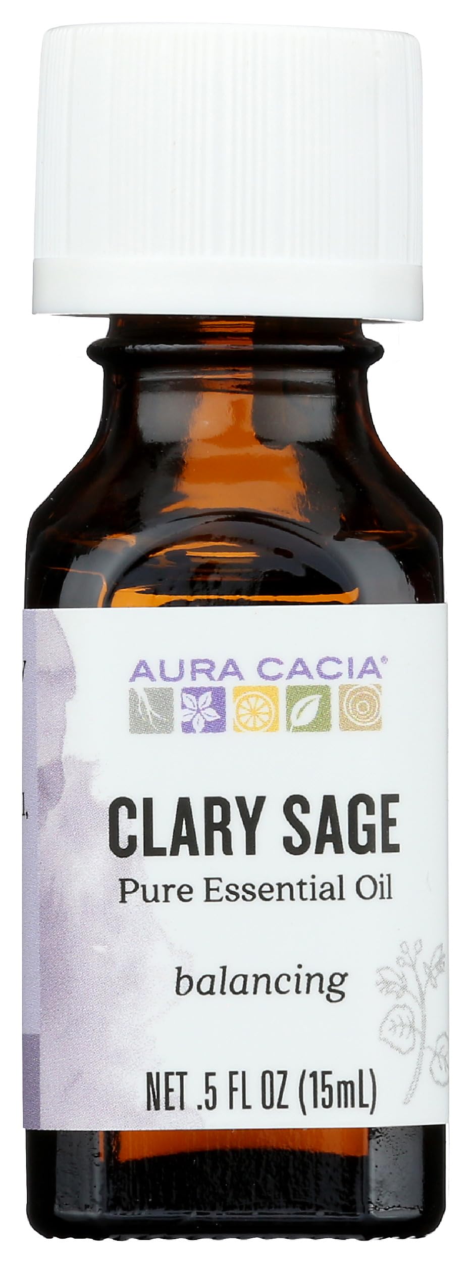 Aura Cacia Clary Sage – flacon huile pure pour diffusion et détente