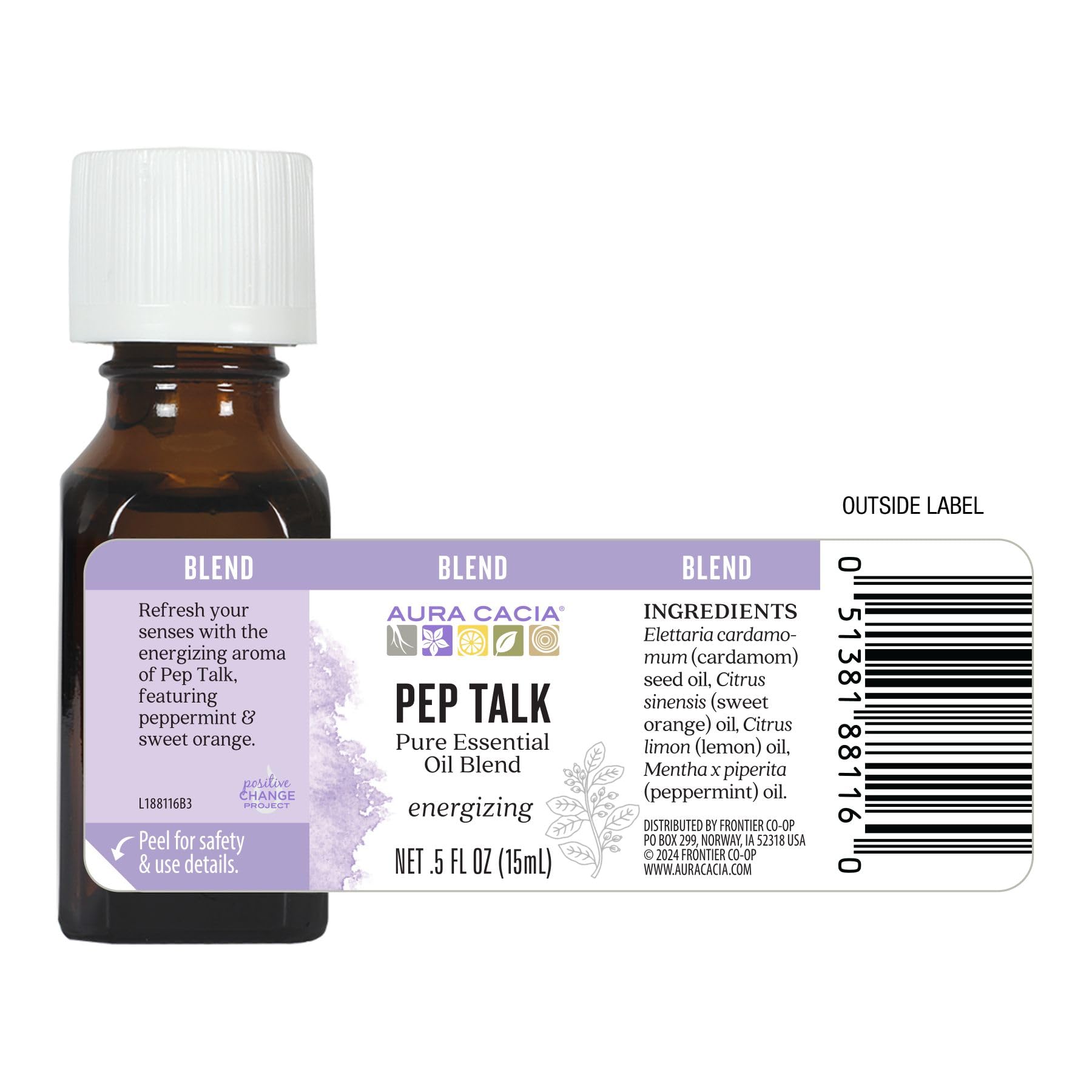 Aura Cacia Emballage: ensemble pratique, trois unités par caisse.