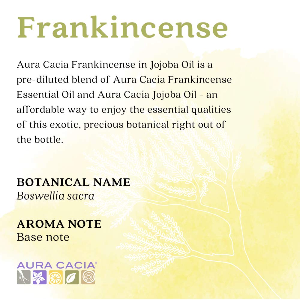 Aura Cacia encens dans jojoba – arôme de base pour méditation et relaxation.