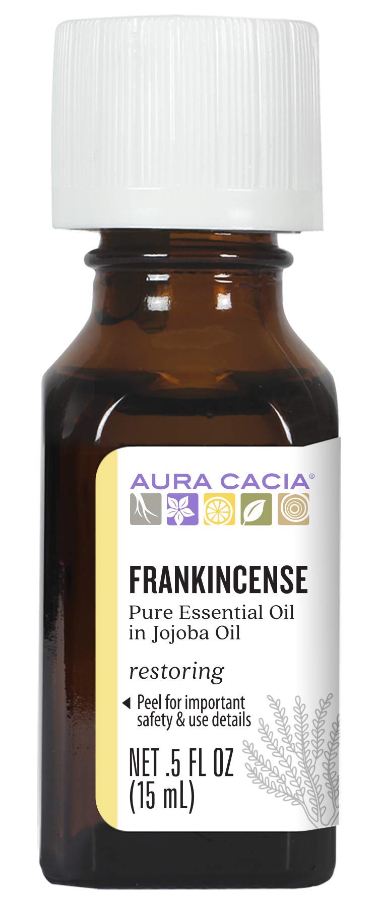 Aura Cacia encens dans jojoba – bouteille prête à l'emploi pour aromathérapie.