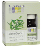 Aura Cacia huile essentielle eucalyptus bouteille pure 0,5 oz pour rafraîchir l'ambiance