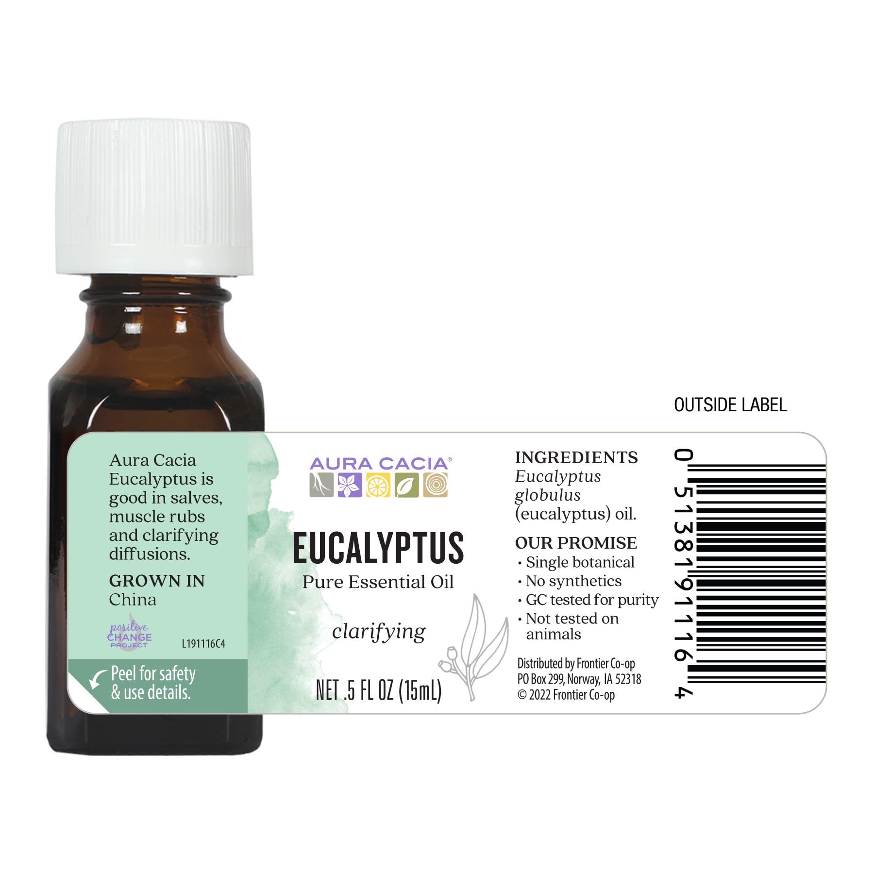 Application soin corps avec huile essentielle Eucalyptus Aura Cacia diluée selon les besoins.