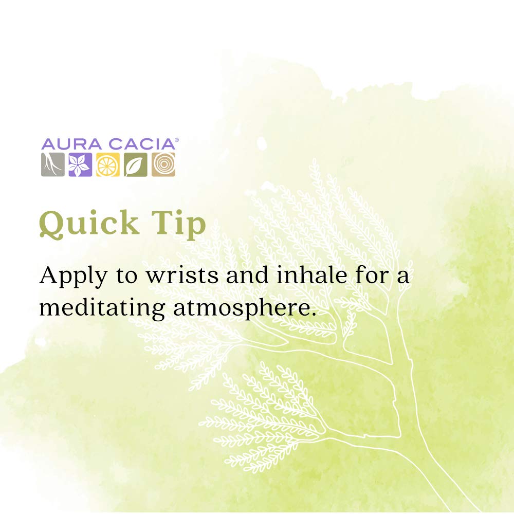 Aura Cacia Frankincense Roll-On, purification vérifiée GC/MS pour une huile authentique.