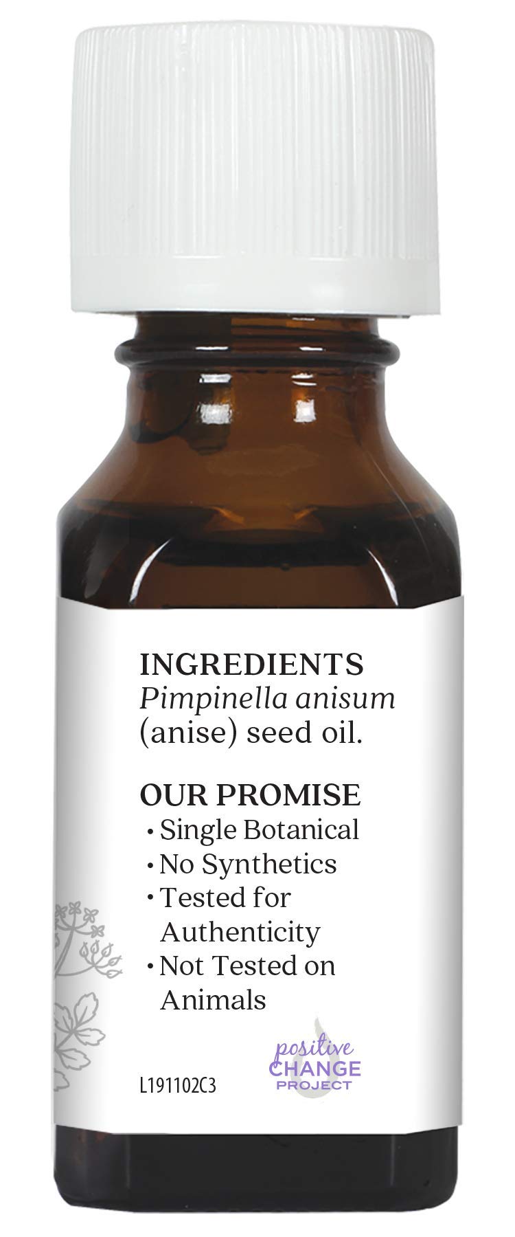 Aura Cacia huile essentielle anis, gouttes pratiques pour aromatisation légère.