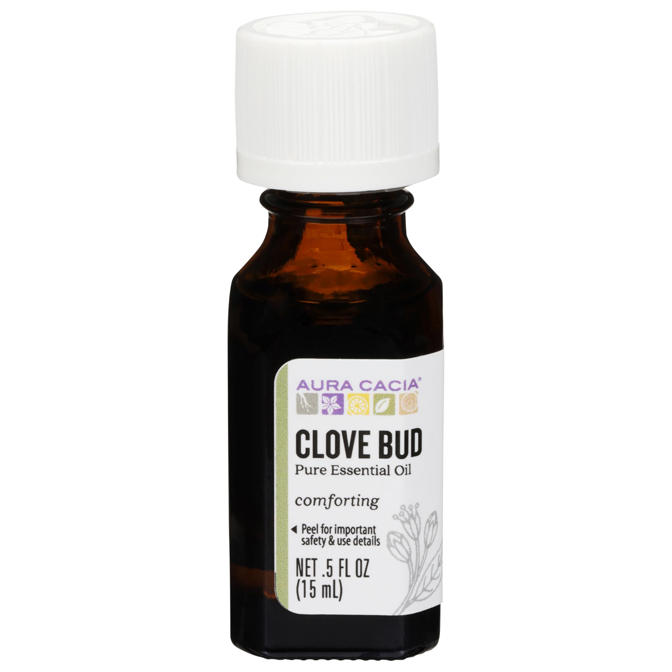 Huile essentielle Aura Cacia bouton de girofle, parfum chaud et réconfortant, diffusion hivernale.