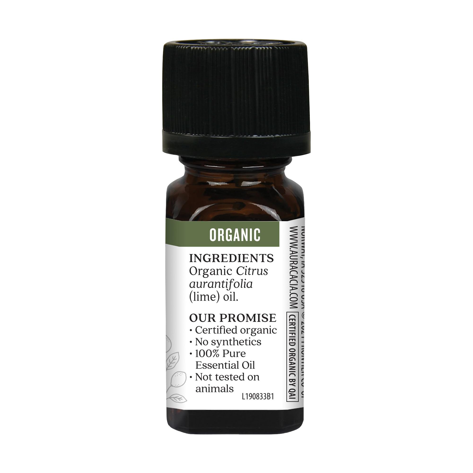Aura Cacia huile essentielle lime biologique, soins corporels, parfum rafraîchissant.