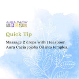 Aura Cacia huile essentielle Menthe poivrée — inhalation douce près des narines.