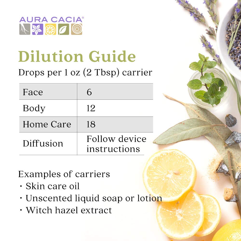 Aura Cacia lavande huile essentielle, diffusion aromathérapie, calme et sommeil léger.
