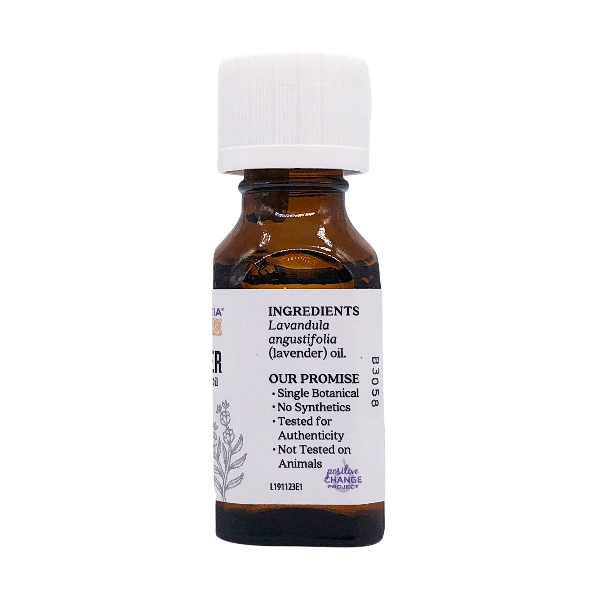 Aura Cacia Lavande huile pureté GC-MS idéale pour dilution en massage.