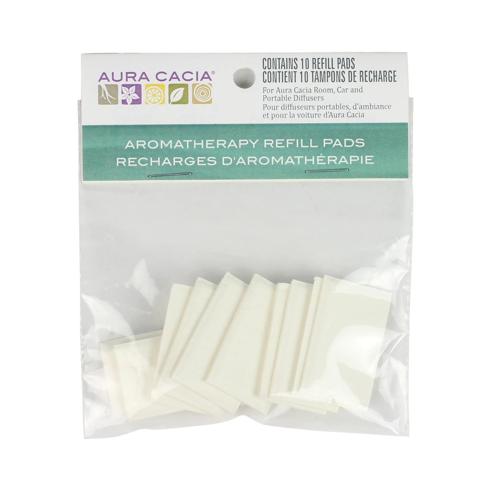 Aura Cacia pastilles-recharge-diffuseur-voiture-et-piece pour parfum durable et usage pratique.