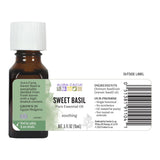 Spray maison Aura Cacia basilic doux, fragrance rafraîchissante pour pièces.