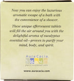 Ambiance spa à domicile grâce aux tablettes douche eucalyptus Aura Cacia.