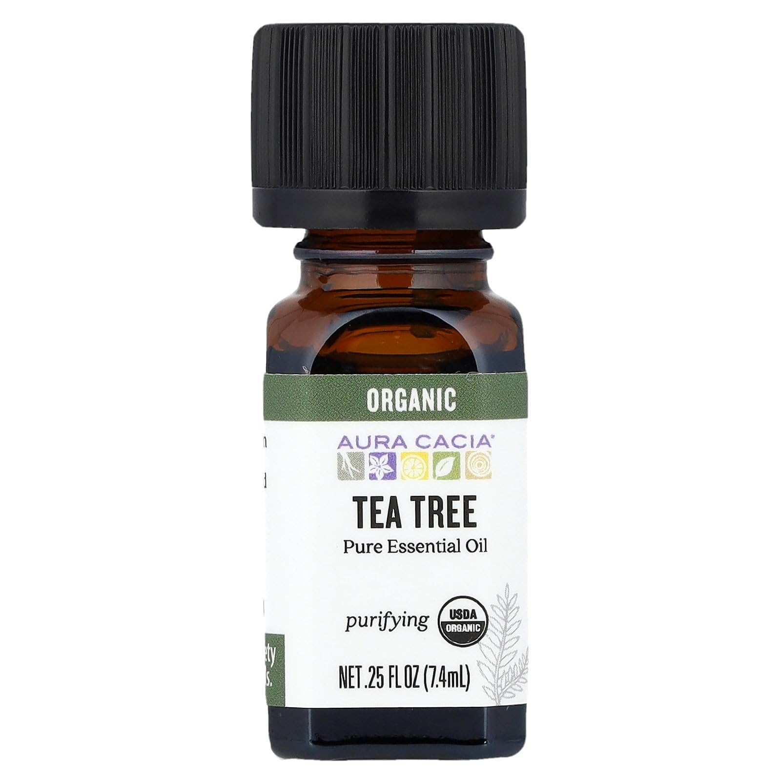 Aura Cacia Tea Tree — bouteille avec pipette à gouttes pour purifier et rafraîchir votre espace