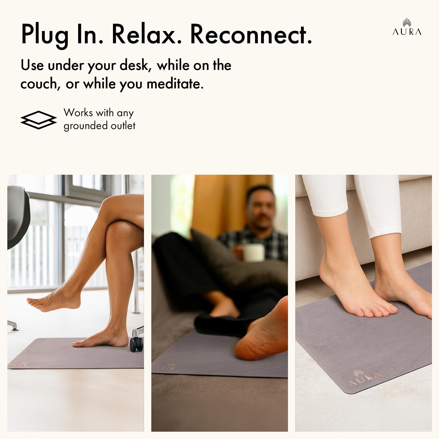 Aura rangement compact: tapis d’ancrage élégant et discret.