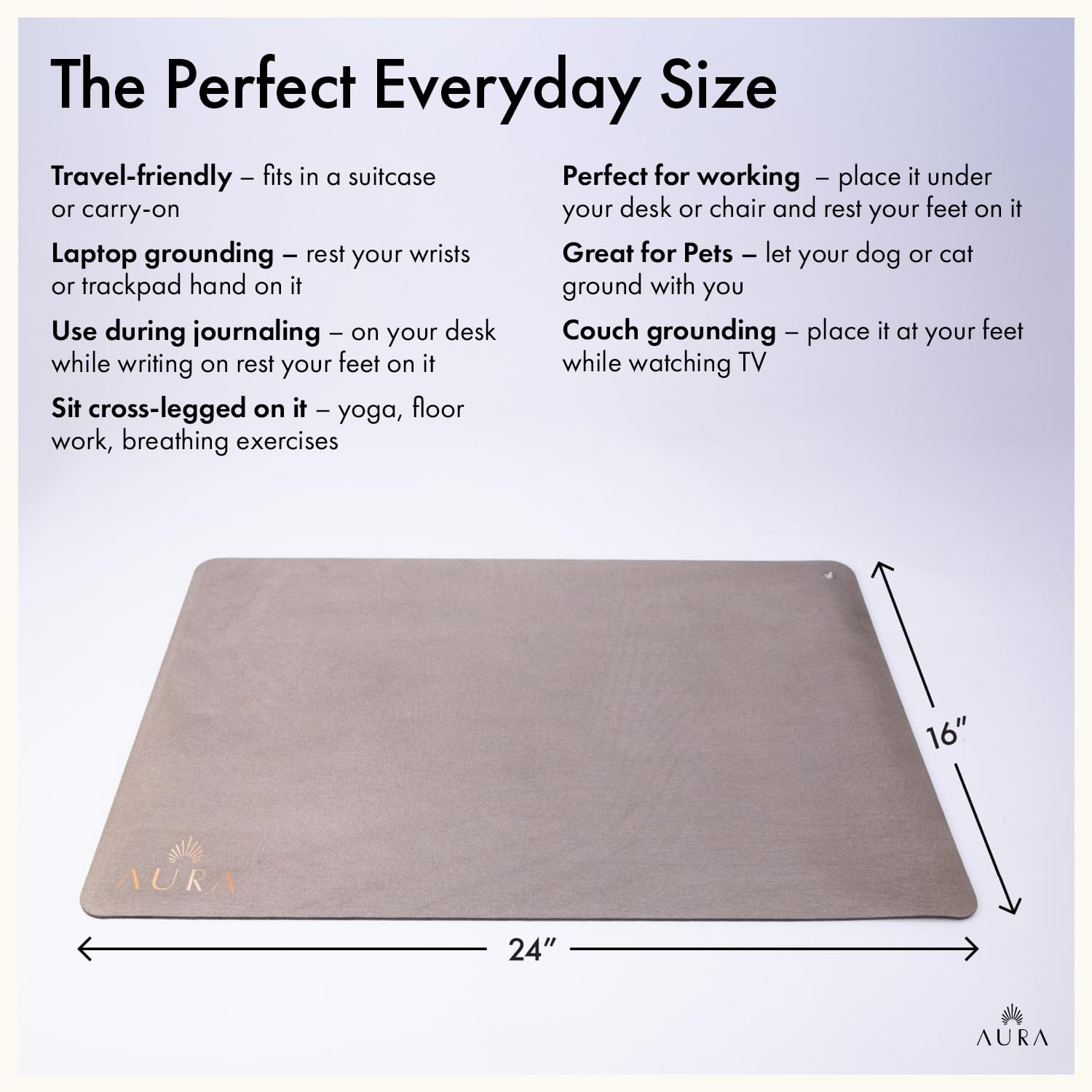 Aura surface argentée du tapis, effet premium et facile d’entretien.