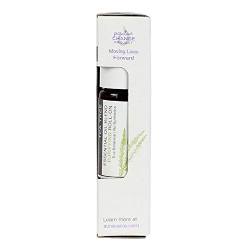 Aura Cacia Roll-On Arbre à Thé – usage local sur zones ciblées pour une peau purifiée.