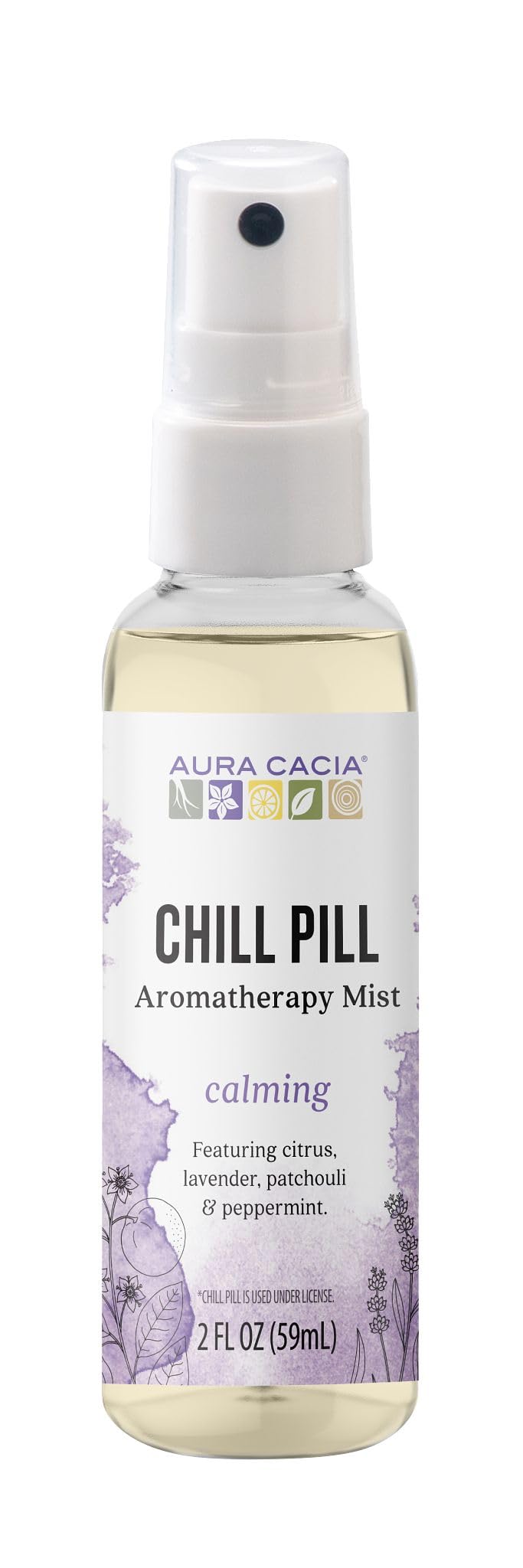 Aura Cacia brume aromathérapie lavande en flacon, idéale pour rafraîchir une pièce.