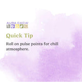 Aura Cacia Chill Pill Roll-On sur peau, texture légère et absorption rapide.
