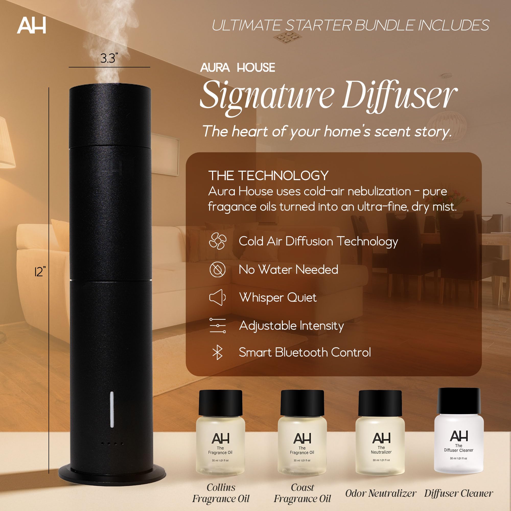 Huiles parfumées Collins & Coast d’Aura House pour parfumer l’espace