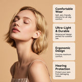 Têtes mousse haute densité AuralProtek pour isolation renforcée.