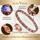 Bracelet Auramag cuivre queue de poisson, design dynamique et élégant.
