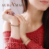 Ajustement semi ouvert du bracelet cuivre magnétique Auramag, port confortable