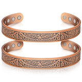 Auramag bracelet magnétique en cuivre avec design arbre de vie, hypoallergénique et élégant