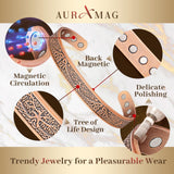 Ensemble de deux bracelets magnétiques en cuivre Auramag pour le quotidien