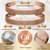 Bracelet magnétique Auramag en cuivre porté sur le poignet pour usage quotidien