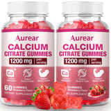 Gommes Aurear Calcium Citrate fraise, boîte fermée, soutien quotidien des os