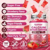 Étiquette Aurear Calcium Citrate, sans OGM et sans allergènes