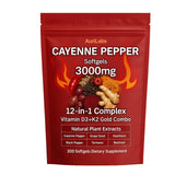 AuriLabs gélules poivre de Cayenne, bouteille prête à intégrer votre rituel bien-être.