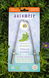 Auromere nettoyeur langue en inox, usage quotidien facile et efficace.