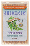 Auromere Neem Picks, emballage pratique pour usage quotidien.