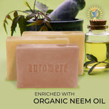 Auromere savon ayurvédique Rose de l'Himalaya – parfum floral et douceur durable.