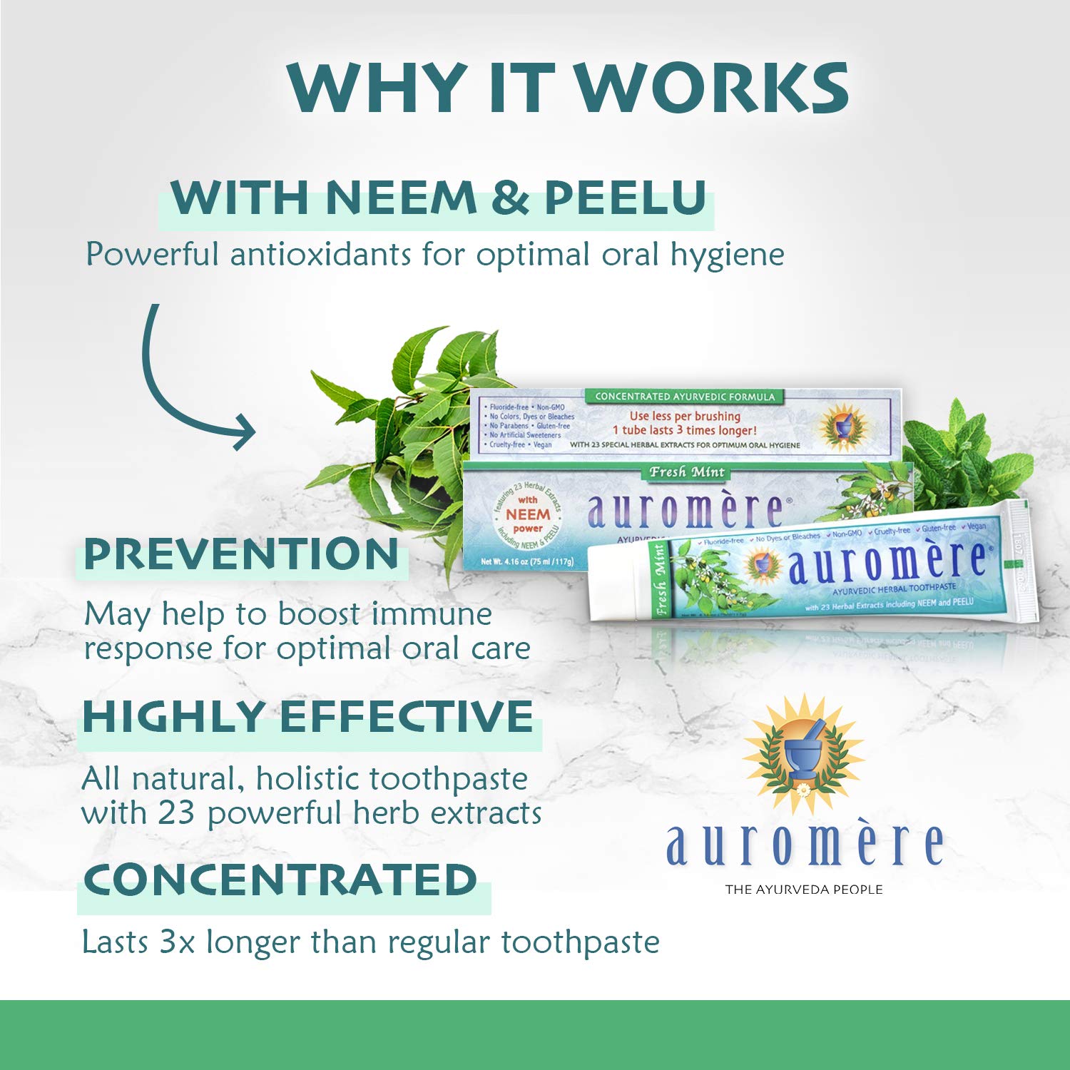 Tube ultra concentré Auromere, durée multipliée par trois pour chaque utilisation.