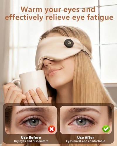 Aurorcness Masque Yeux Chauffant propose 3 niveaux de chaleur ajustables.