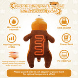 Auspicious Beginning peluche panda rouge USB pour relaxation en déplacement et confort.