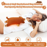 Peluche-teckel Auspicious Beginning avec alimentation par USB, pratique au bureau.