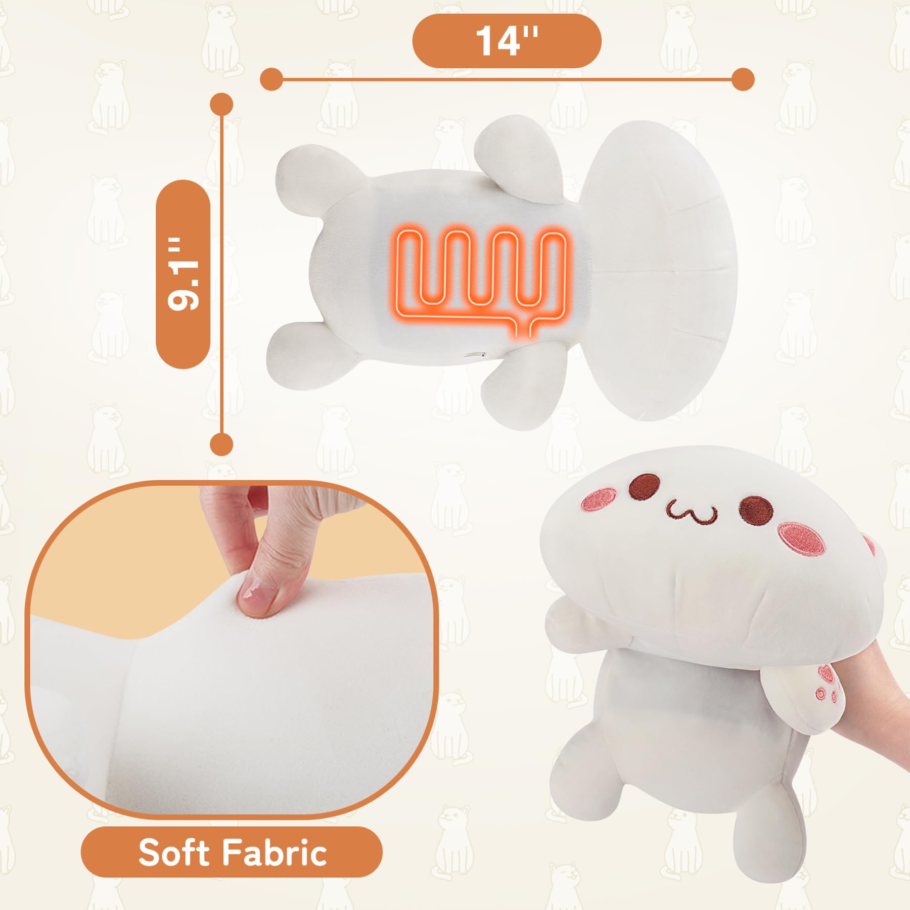 Auspicious Beginning chat blanc peluche qualité et service après-vente réactif.